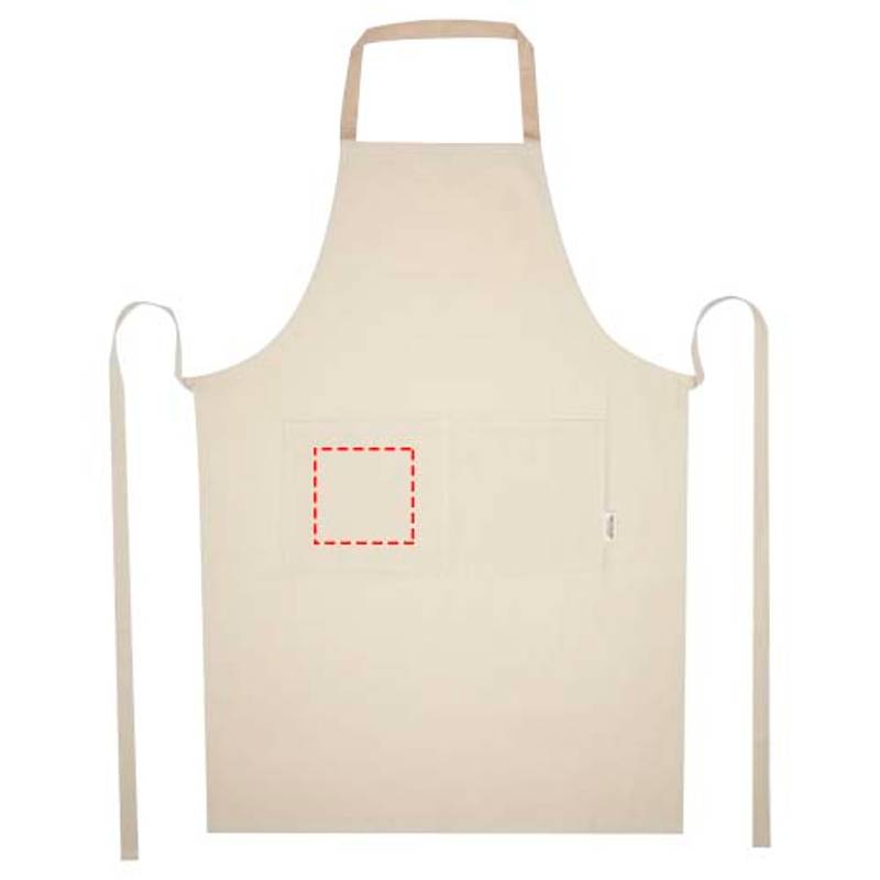 Nia zástěra z recykl. bavlny 200g/m², hnědá Oatmeal Nia zástěra z recykl. bavlny 200g/m², hnědá Oatmeal