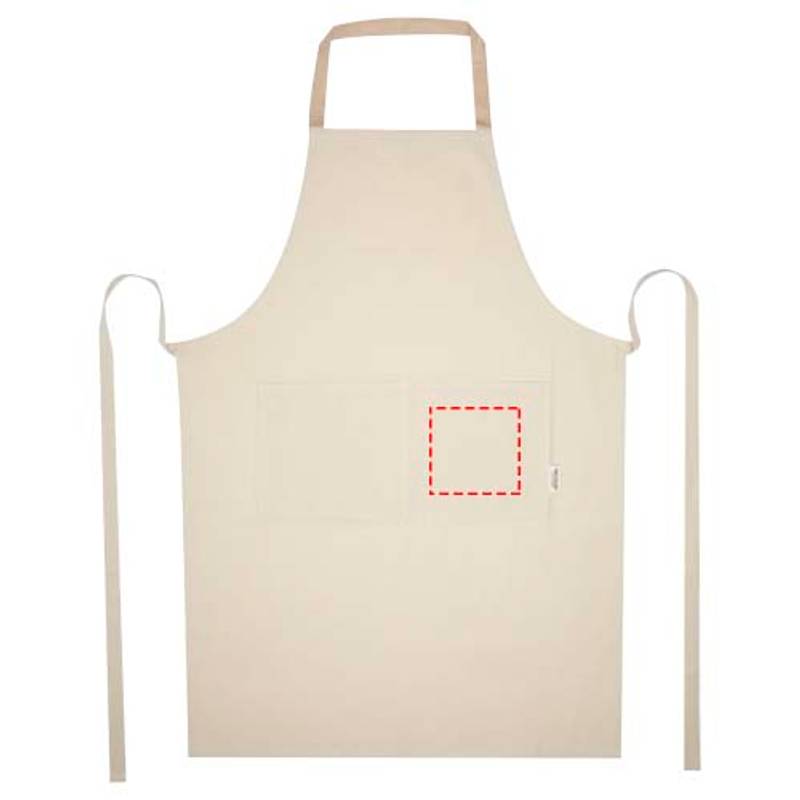 Nia zástěra z recykl. bavlny 200g/m², hnědá Oatmeal Nia zástěra z recykl. bavlny 200g/m², hnědá Oatmeal