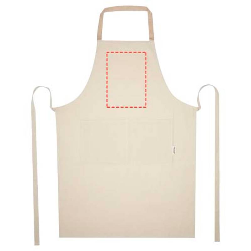 Nia zástěra z recykl. bavlny 200g/m², hnědá Oatmeal Nia zástěra z recykl. bavlny 200g/m², hnědá Oatmeal