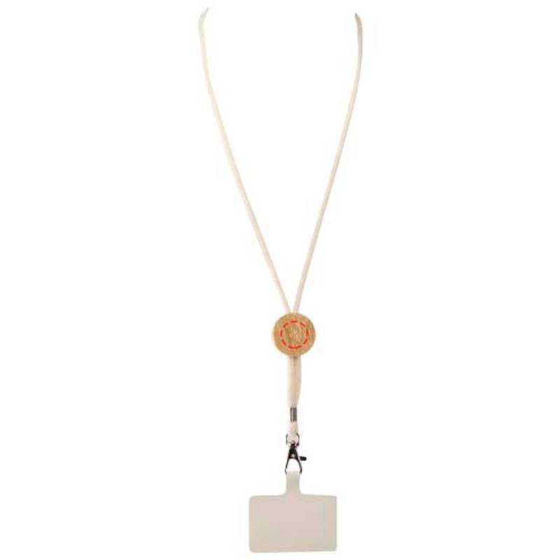 Adhab šňůrka na chytrý telefon s bambusovými detaily, bílá Adhab šňůrka na chytrý telefon s bambusovými detaily, bílá