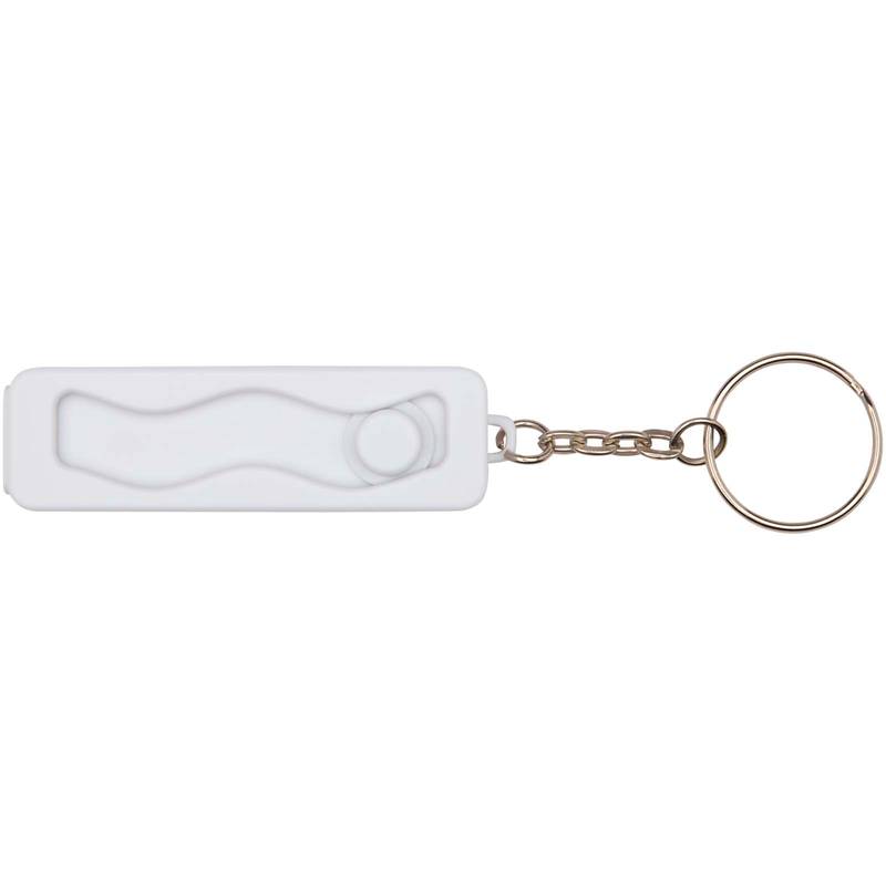 Aggia bambusový stojan na telefón s antistresovou hračkou z recykl. plastu, biela Aggia bambusový stojan na telefón s antistresovou hračkou z recykl. plastu, biela