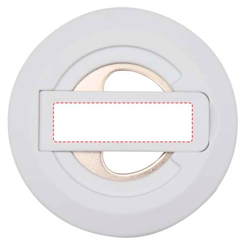 Ain magnetický stojan na telefon z recykl. plastu s otvírákem na láhve, bílá Ain magnetický stojan na telefon z recykl. plastu s otvírákem na láhve, bílá