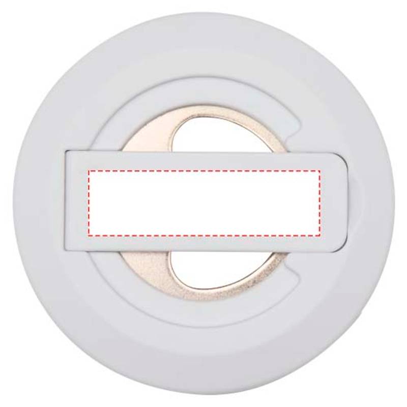 Ain magnetický stojan na telefon z recykl. plastu s otvírákem na láhve, bílá Ain magnetický stojan na telefon z recykl. plastu s otvírákem na láhve, bílá