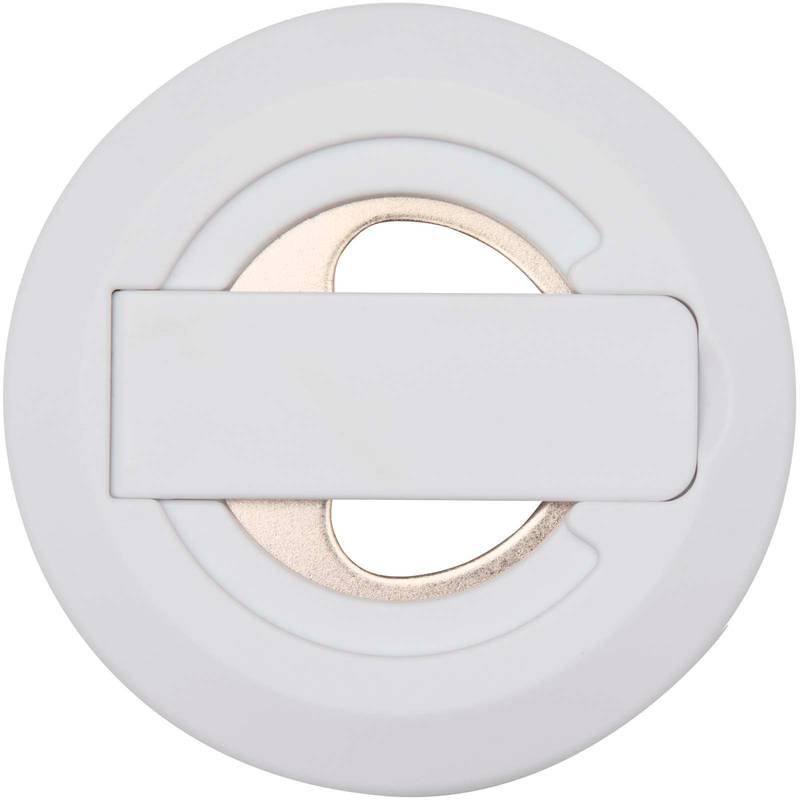 Ain magnetický stojan na telefon z recykl. plastu s otvírákem na láhve, bílá Ain magnetický stojan na telefon z recykl. plastu s otvírákem na láhve, bílá