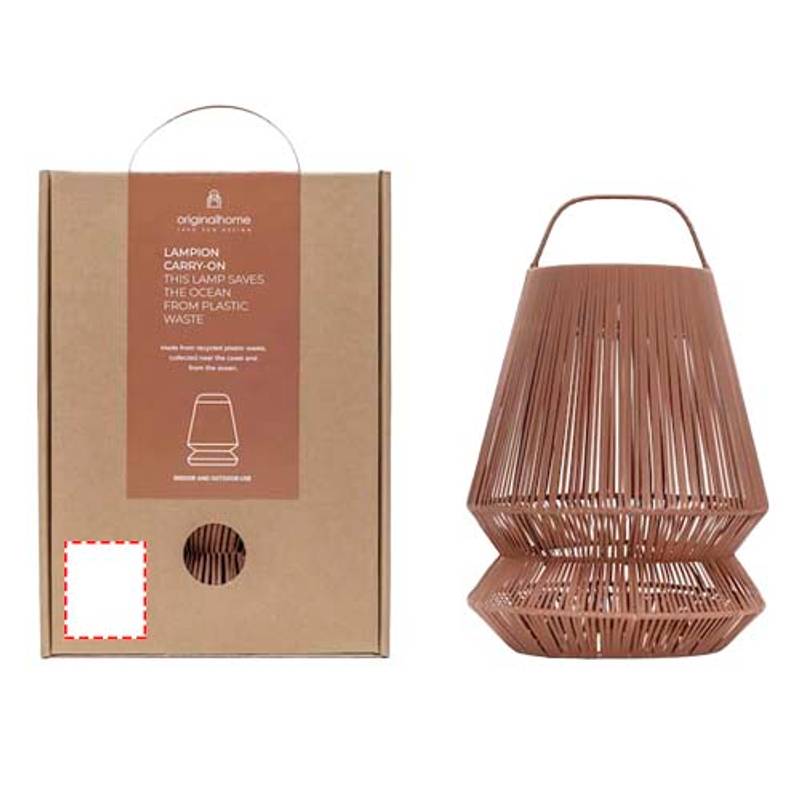 Originalhome Lampion přenosné stínítko z recykl. materiálu, červená Brick Originalhome Lampion přenosné stínítko z recykl. materiálu, červená Brick