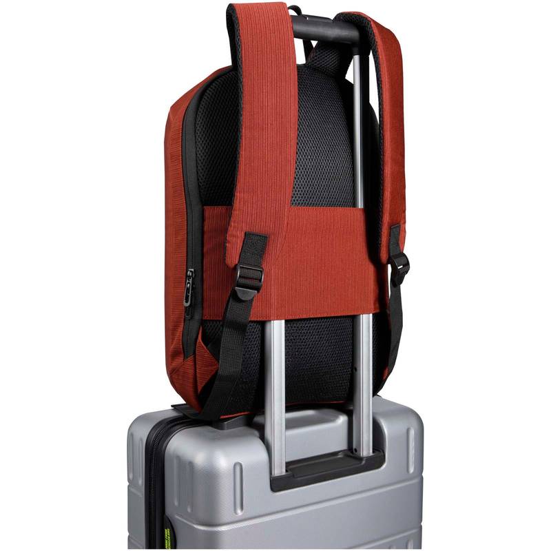 Luma 10l GRS recyklovaný batoh na notebook o velikosti 15″ s ochranou proti krádeži, červená Brick Luma 10l GRS recyklovaný batoh na notebook o velikosti 15″ s ochranou proti krádeži, červená Brick