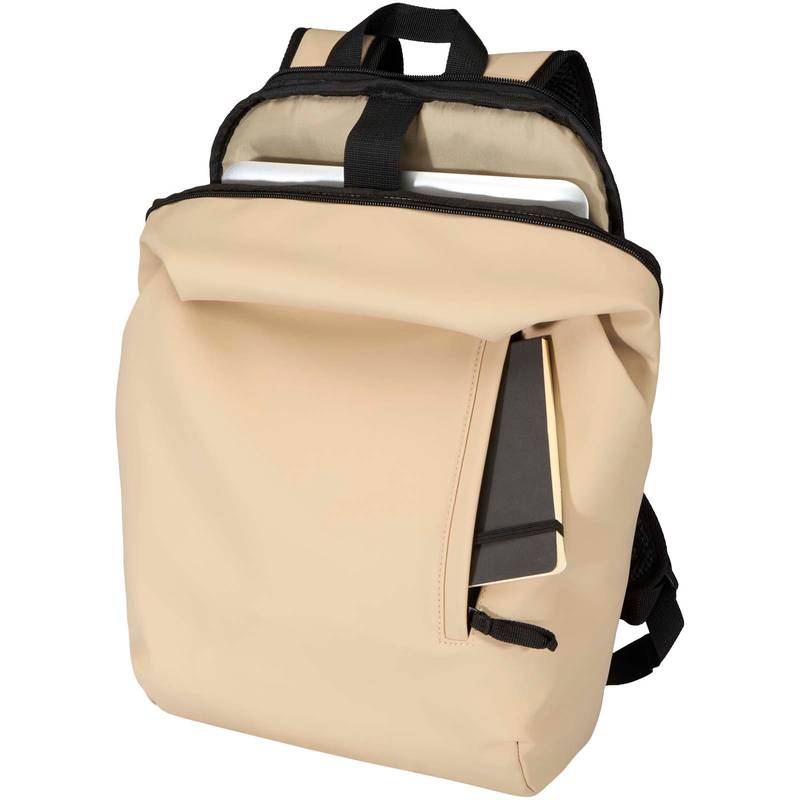 Resi Plus rolovací batoh na notebook velikosti 15″ z recykl. GRS, 18 l, hnědá Oatmeal Resi Plus rolovací batoh na notebook velikosti 15″ z recykl. GRS, 18 l, hnědá Oatmeal