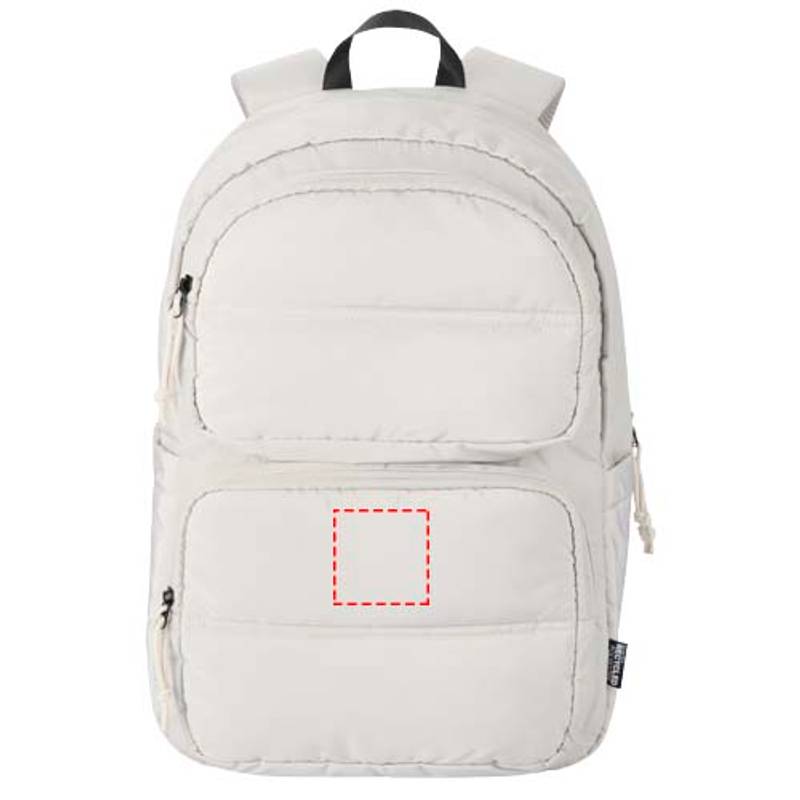 Puffer batoh na notebook velikosti 15,6″ z recykl. GRS, 18 l, hnědá Sand Puffer batoh na notebook velikosti 15,6″ z recykl. GRS, 18 l, hnědá Sand