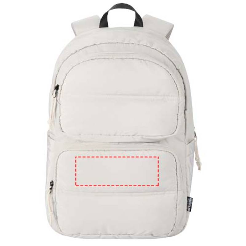 Puffer batoh na notebook velikosti 15,6″ z recykl. GRS, 18 l, hnědá Sand Puffer batoh na notebook velikosti 15,6″ z recykl. GRS, 18 l, hnědá Sand