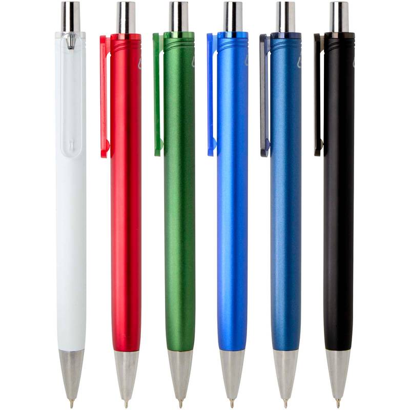 Feld kuličkové pero s metalickým povrchem (černý inkoust) z recykl. materiálu RCS, bílá Feld kuličkové pero s metalickým povrchem (černý inkoust) z recykl. materiálu RCS, bílá