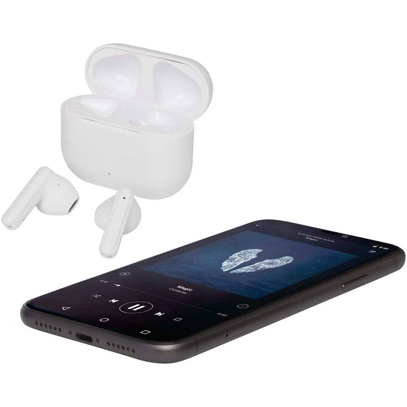 Altais bezdrátová sluchátka True Wireless Bluetooth® z recykl. plastu, bílá Altais bezdrátová sluchátka True Wireless Bluetooth® z recykl. plastu, bílá