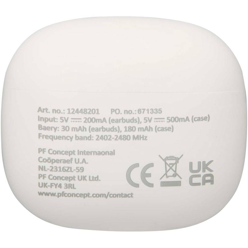 Alterf bezdrát. sluchátka True Wireless Bluetooth® z recykl. plastu se silikonovými špunty, bílá Alterf bezdrát. sluchátka True Wireless Bluetooth® z recykl. plastu se silikonovými špunty, bílá