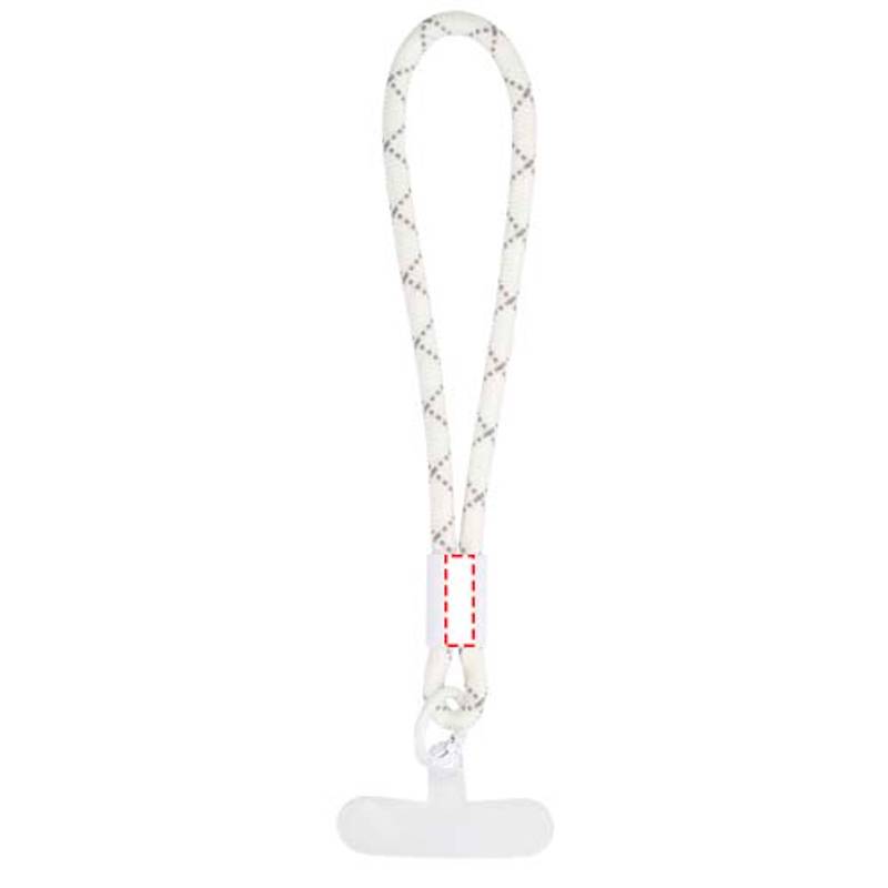 Arich náramek na chytrý telefon z recykl. plastu, bílá Arich náramek na chytrý telefon z recykl. plastu, bílá