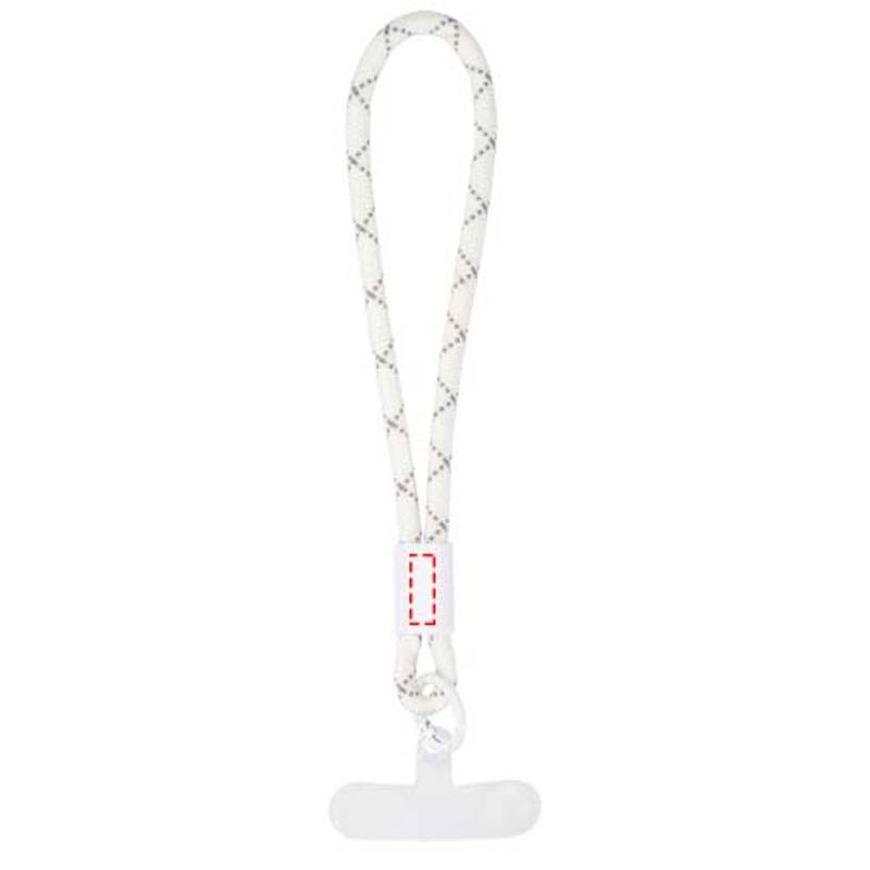 Arich náramek na chytrý telefon z recykl. plastu, bílá Arich náramek na chytrý telefon z recykl. plastu, bílá