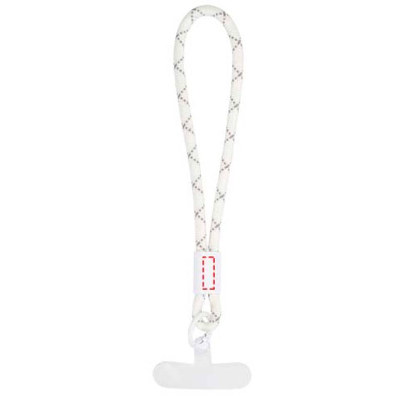 Arich náramek na chytrý telefon z recykl. plastu, bílá Arich náramek na chytrý telefon z recykl. plastu, bílá