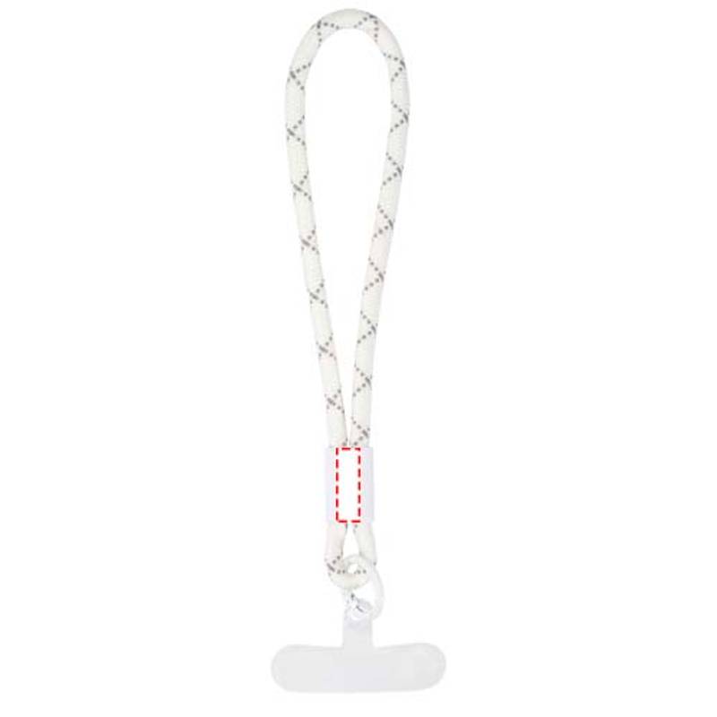 Arich náramek na chytrý telefon z recykl. plastu, bílá Arich náramek na chytrý telefon z recykl. plastu, bílá