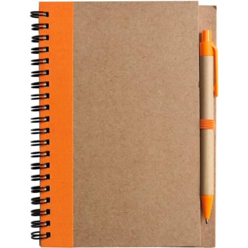 ADMINA Poznámkový blok, gulôčkové pero, oranžová ADMINA Poznámkový blok, gulôčkové pero, oranžová