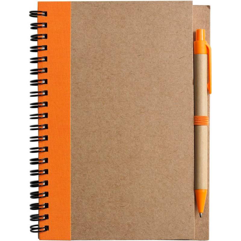 ADMINA Poznámkový blok, gulôčkové pero, oranžová ADMINA Poznámkový blok, gulôčkové pero, oranžová