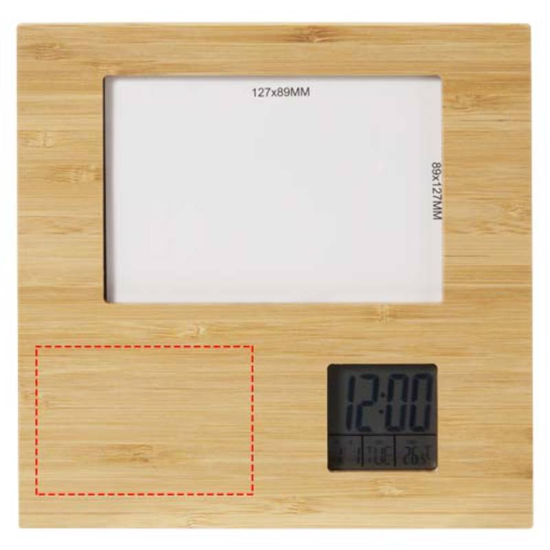 Sasa bambusový fotorámeček s meteostanicí, hnědá Natural Sasa bambusový fotorámeček s meteostanicí, hnědá Natural