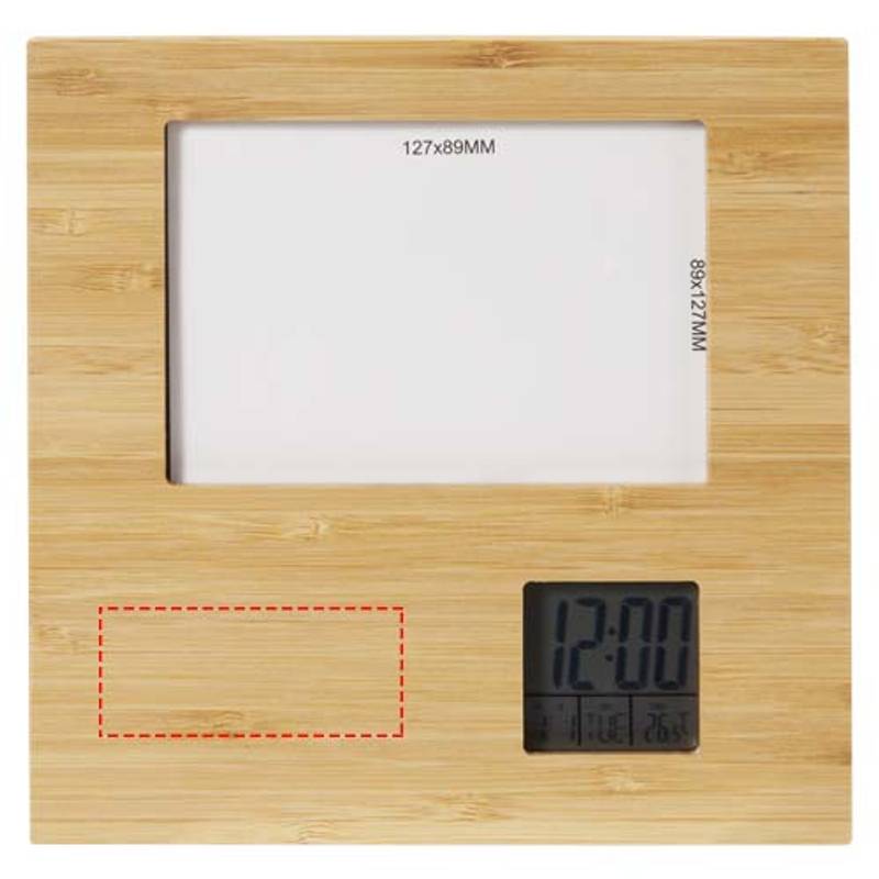 Sasa bambusový fotorámeček s meteostanicí, hnědá Natural Sasa bambusový fotorámeček s meteostanicí, hnědá Natural