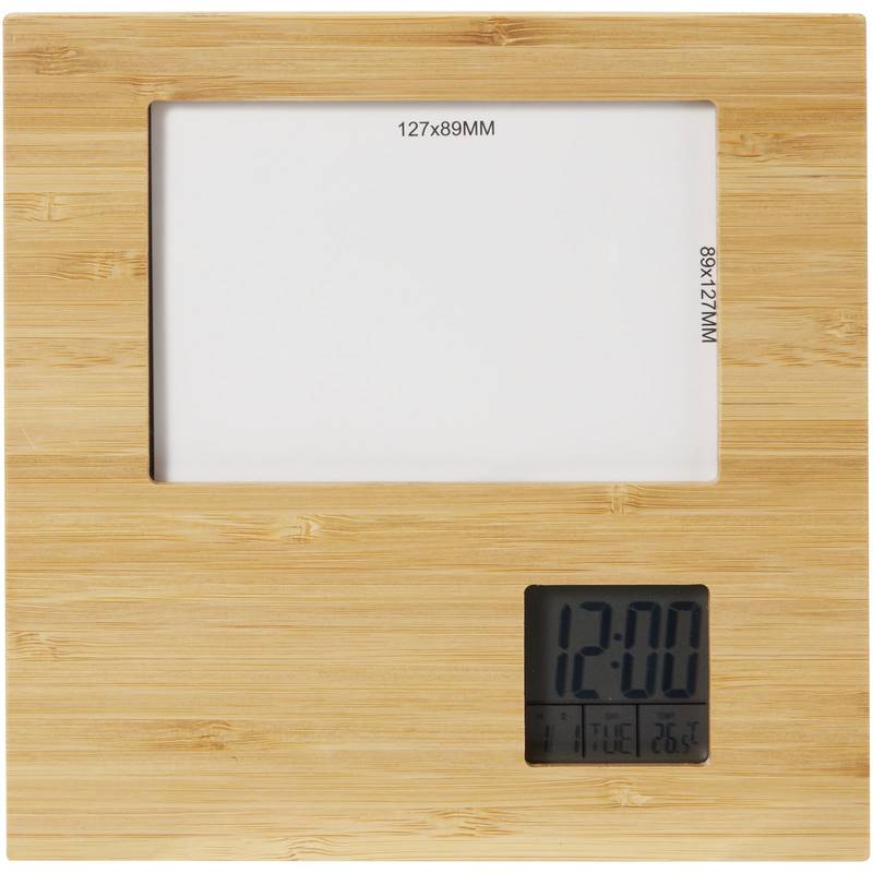 Sasa bambusový fotorámeček s meteostanicí, hnědá Natural Sasa bambusový fotorámeček s meteostanicí, hnědá Natural