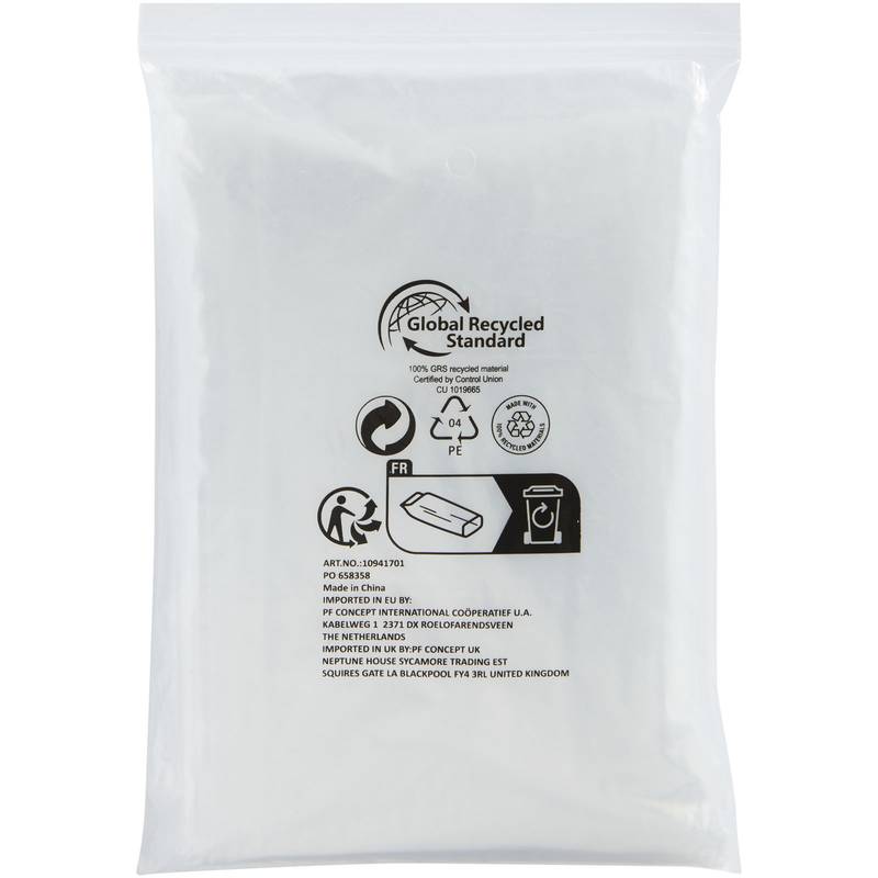 GRS recykl. jednorázové pončo do deště Mayan s úložným vakem, bílá GRS recykl. jednorázové pončo do deště Mayan s úložným vakem, bílá