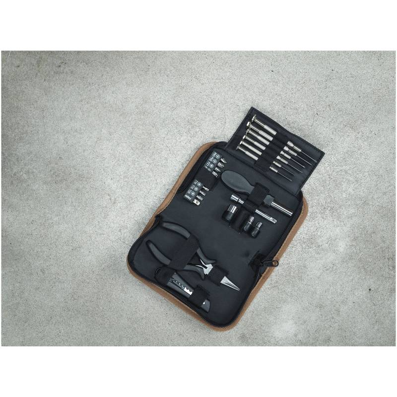 Spike 24dílná sada nářadí z RCS recykl. plastu s korkovým pouzdrem, hnědá Natural Spike 24dílná sada nářadí z RCS recykl. plastu s korkovým pouzdrem, hnědá Natural