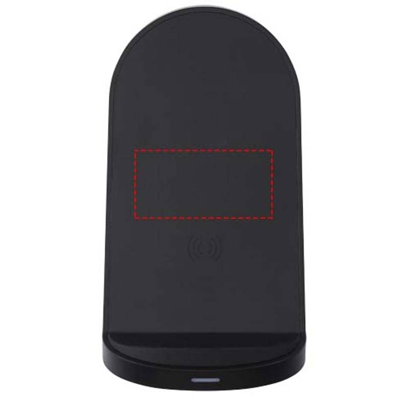 Loop stojan z RCS recykl. plastu pro bezdrátové nabíjení s 15W duální cívkou, černá Loop stojan z RCS recykl. plastu pro bezdrátové nabíjení s 15W duální cívkou, černá