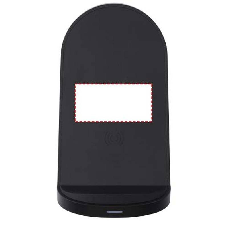 Loop stojan z RCS recykl. plastu pro bezdrátové nabíjení s 15W duální cívkou, černá Loop stojan z RCS recykl. plastu pro bezdrátové nabíjení s 15W duální cívkou, černá