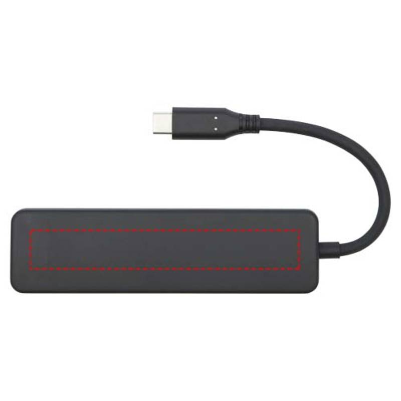 Loop Multimediální adaptér USB 2.0-3.0 s portem HDMI z recykl. plastu RCS, černá Loop Multimediální adaptér USB 2.0-3.0 s portem HDMI z recykl. plastu RCS, černá
