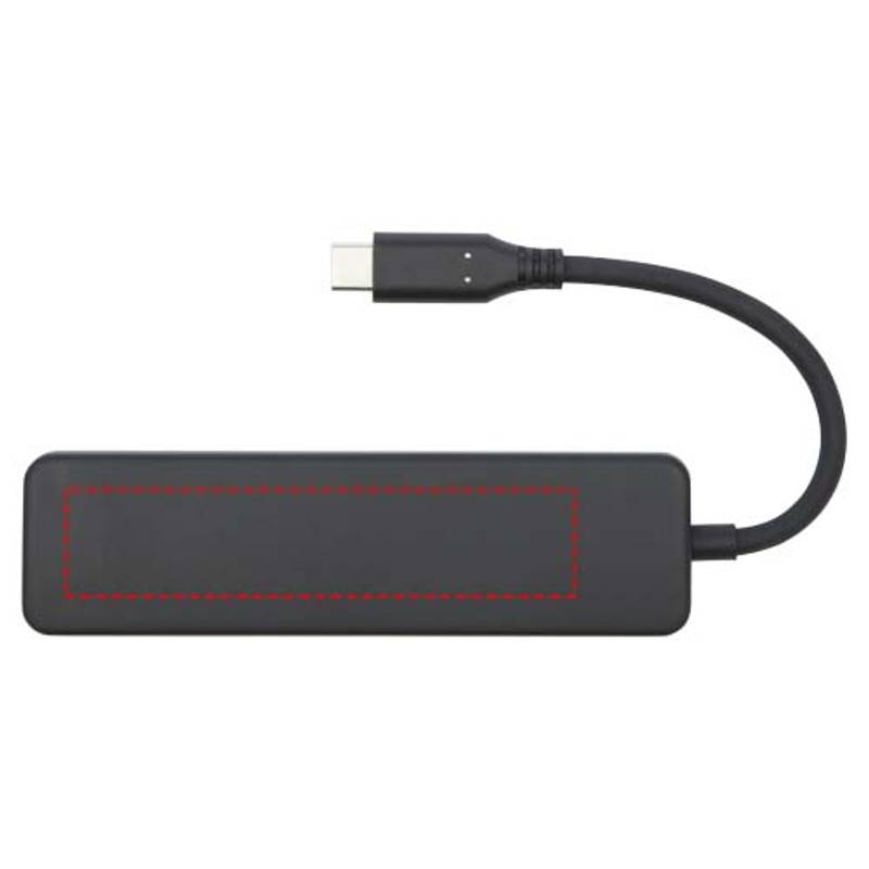 Loop Multimediální adaptér USB 2.0-3.0 s portem HDMI z recykl. plastu RCS, černá Loop Multimediální adaptér USB 2.0-3.0 s portem HDMI z recykl. plastu RCS, černá