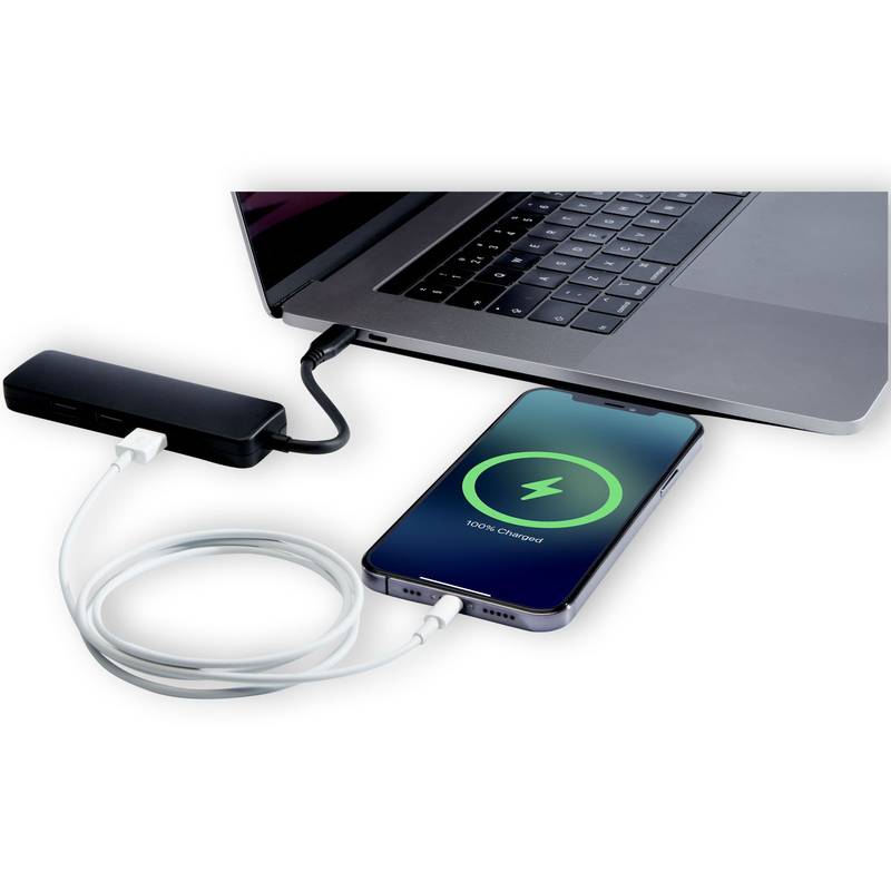 Loop Multimediální adaptér USB 2.0-3.0 s portem HDMI z recykl. plastu RCS, černá Loop Multimediální adaptér USB 2.0-3.0 s portem HDMI z recykl. plastu RCS, černá