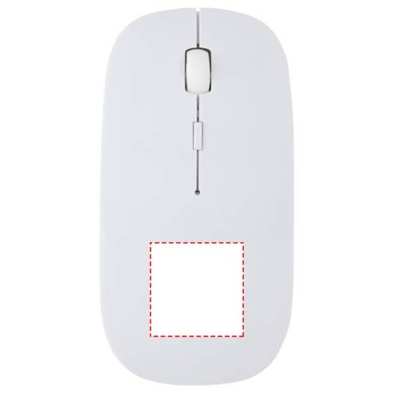 Bezdrátová myš Menlo z recykl. plastu RCS, bílá Bezdrátová myš Menlo z recykl. plastu RCS, bílá