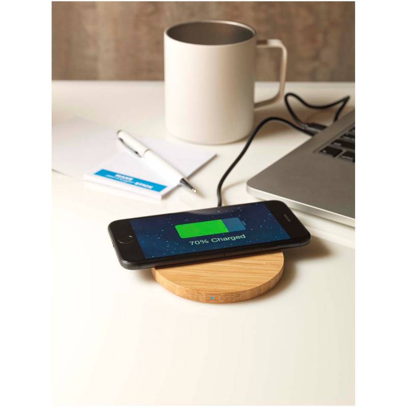 Essence 15W bambusová bezdrátová nabíjecí podložka, hnědá Wood Essence 15W bambusová bezdrátová nabíjecí podložka, hnědá Wood