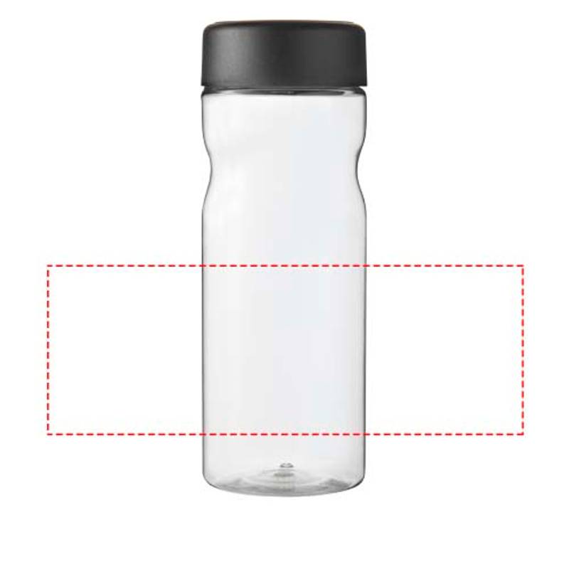 H2O Active® Eco Base 650 ml screw cap water bottle, transparentní - černá H2O Active® Eco Base 650 ml screw cap water bottle, transparentní - černá