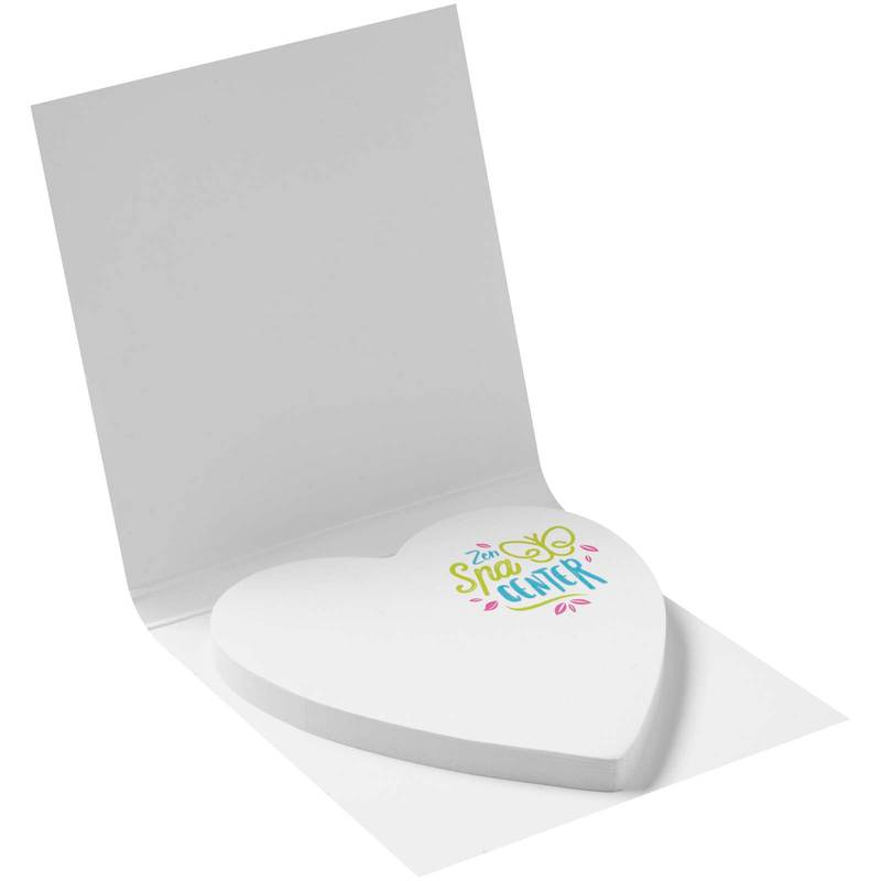 Samolepicí bloček ve tvaru srdce s měkkým obalem Sticky-Mate®, bílá Samolepicí bloček ve tvaru srdce s měkkým obalem Sticky-Mate®, bílá