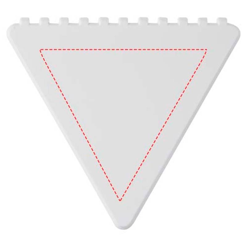Frosty triangular recycled plastic ice scraper, bílá Frosty triangular recycled plastic ice scraper, bílá
