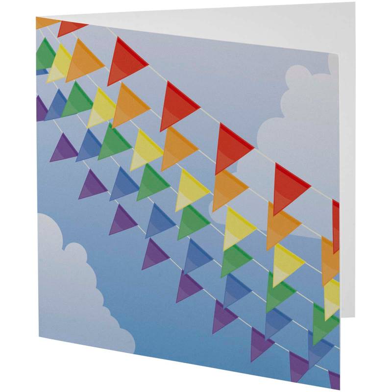 Štvorcové blahoželanie Herald, biela Štvorcové blahoželanie Herald, biela