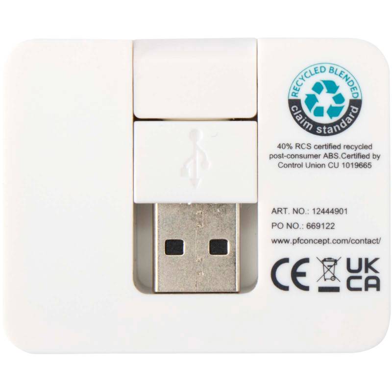 Gaia 4portový USB hub s výstupy USB-A a Type-C a duálním vstupem, bílá Gaia 4portový USB hub s výstupy USB-A a Type-C a duálním vstupem, bílá