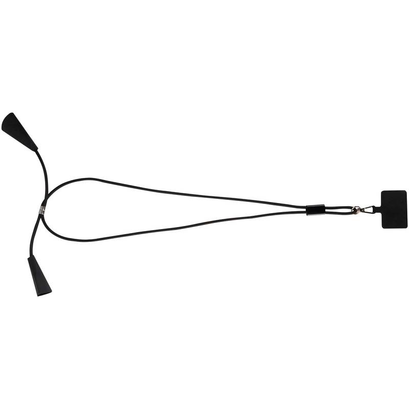 Funi šňůrka na smartphone s vestavěným datovým a 100W rychlonabíjecím kabelem, černá Funi šňůrka na smartphone s vestavěným datovým a 100W rychlonabíjecím kabelem, černá