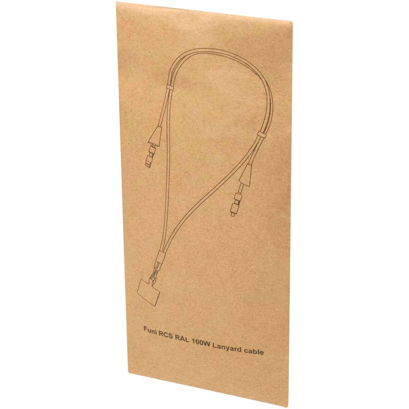 Funi šňůrka na smartphone s vestavěným datovým a 100W rychlonabíjecím kabelem, černá Funi šňůrka na smartphone s vestavěným datovým a 100W rychlonabíjecím kabelem, černá