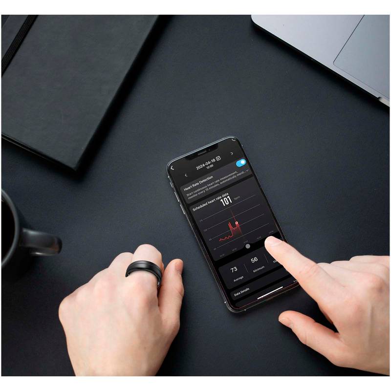 Chytrý prsteň Prixton Orbyt, čierna, size 8 (18,3 mm) Chytrý prsteň Prixton Orbyt, čierna, size 8 (18,3 mm)