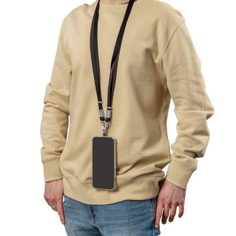 Nivo RCS recyklovaný PET crossbody šnúrka, čierna Nivo RCS recyklovaný PET crossbody šnúrka, čierna