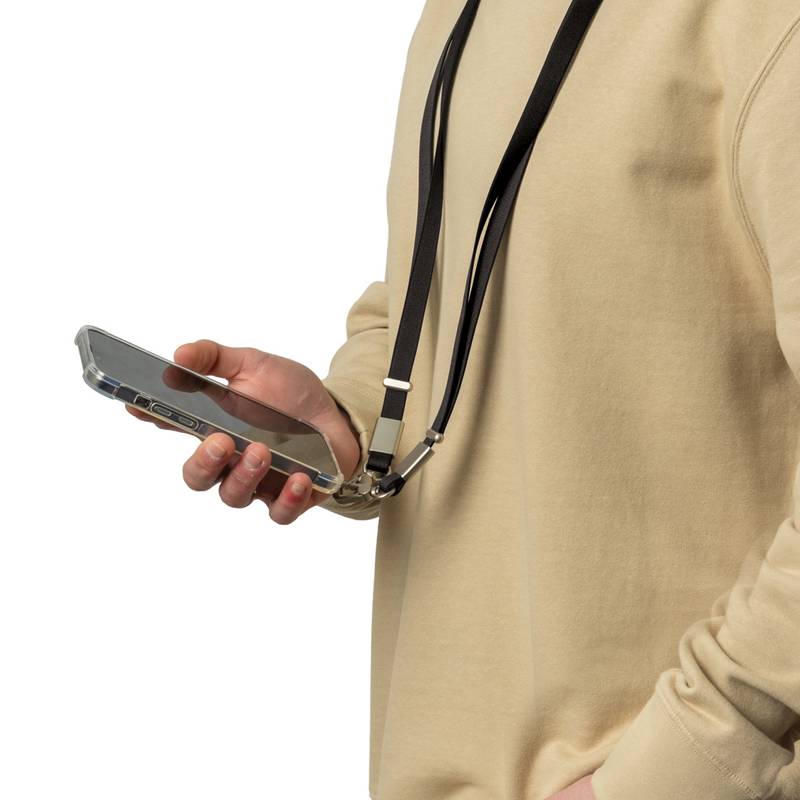 Nivo RCS recyklovaný PET crossbody šnúrka, čierna Nivo RCS recyklovaný PET crossbody šnúrka, čierna