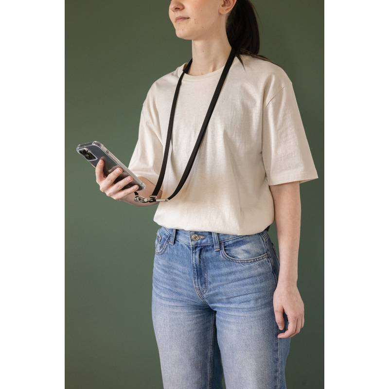 Nivo RCS recyklovaný PET crossbody šnúrka, čierna Nivo RCS recyklovaný PET crossbody šnúrka, čierna