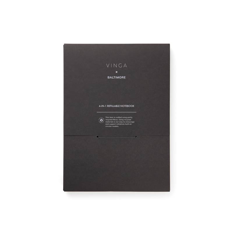 VINGA Baltimore RCS 4v1 doplniteľný zápisník, zelená VINGA Baltimore RCS 4v1 doplniteľný zápisník, zelená