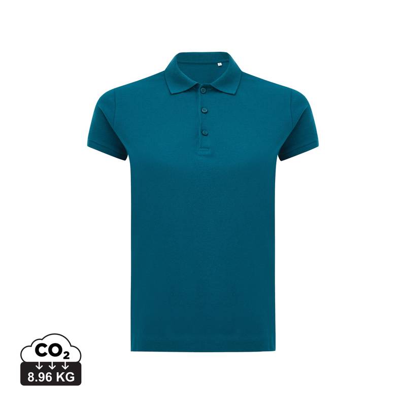 Dámske polo tričko IQONIQ Yosemite z recykl. bavlny, modrá Dark Teal, L Dámske polo tričko IQONIQ Yosemite z recykl. bavlny, modrá Dark Teal, L