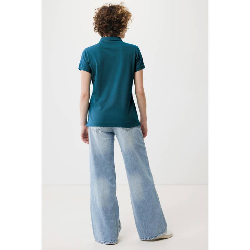 Dámske polo tričko IQONIQ Yosemite z recykl. bavlny, modrá Dark Teal, L Dámske polo tričko IQONIQ Yosemite z recykl. bavlny, modrá Dark Teal, L