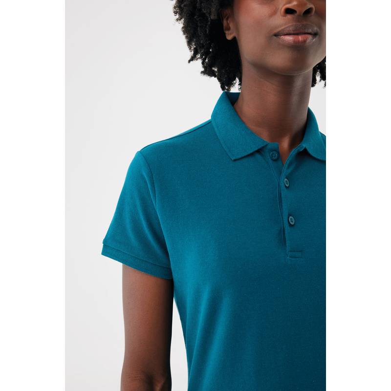 Dámske polo tričko IQONIQ Yosemite z recykl. bavlny, modrá Dark Teal, L Dámske polo tričko IQONIQ Yosemite z recykl. bavlny, modrá Dark Teal, L