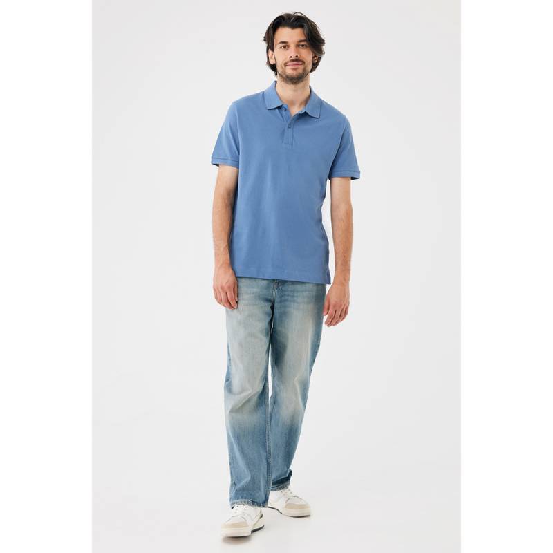 Polo triko IQONIQ Yosemite z recykl. bavlny, modrá Moon, L Polo triko IQONIQ Yosemite z recykl. bavlny, modrá Moon, L